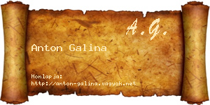 Anton Galina névjegykártya